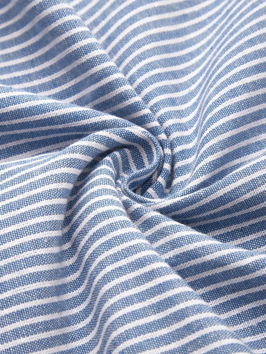 Casual Solid Color Striped Quarter Pants