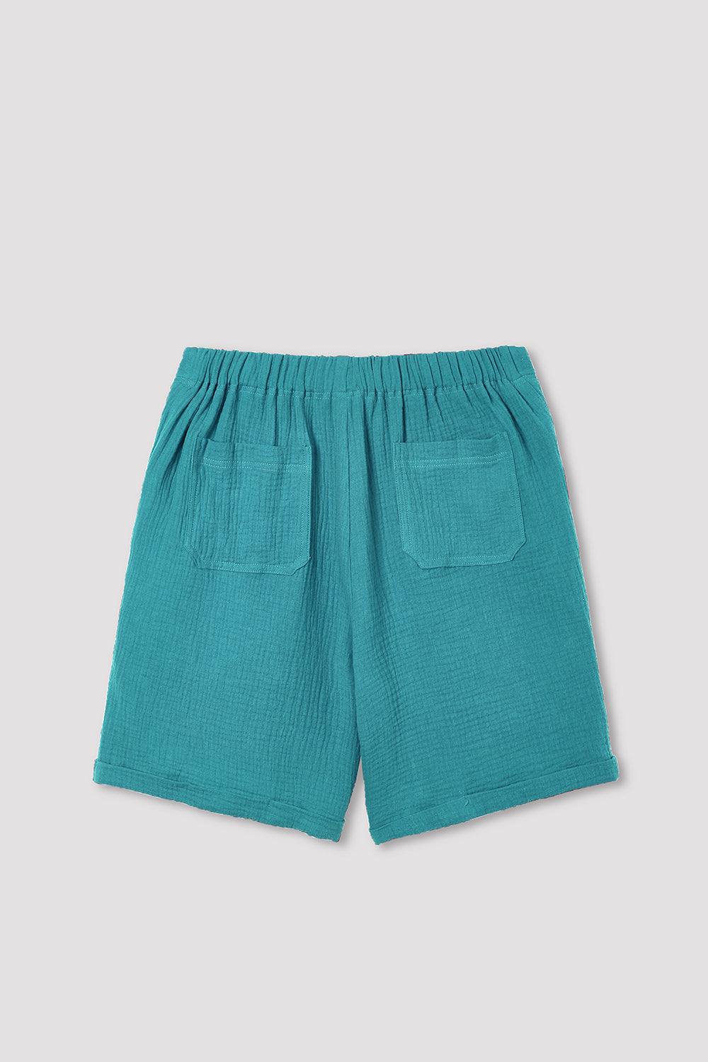 Magenta Cotton Solid with Buttons Casual Shorts