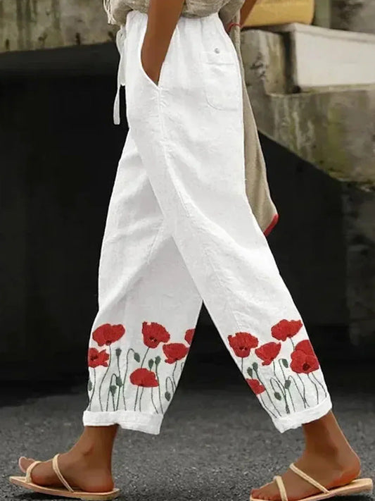Basic White Side Pocket Pants