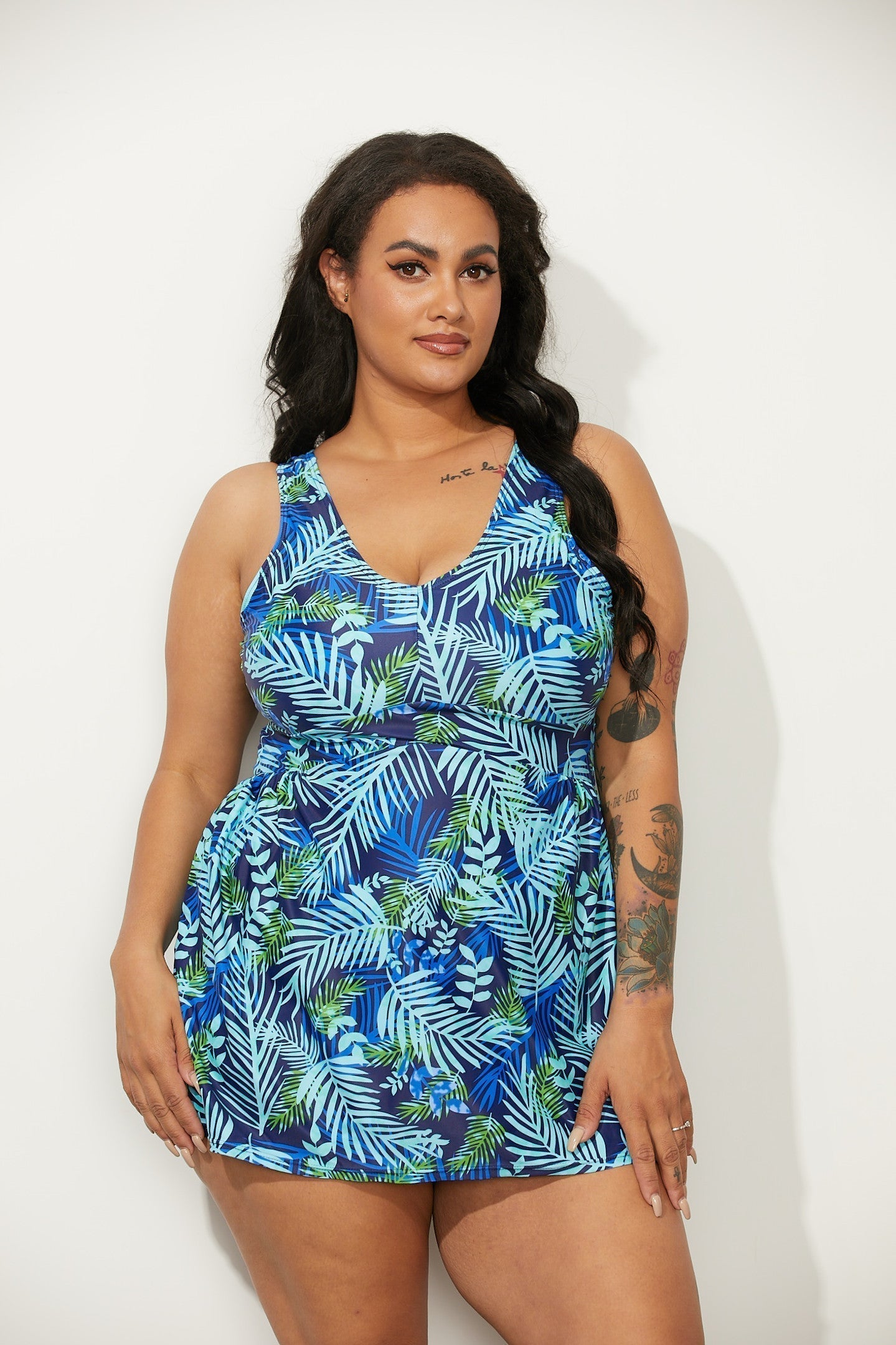 CARIBBEAN V-NECK SWIMDRESS