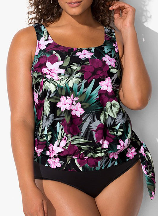 DERBY SIDE TIE BLOUSON TANKINI