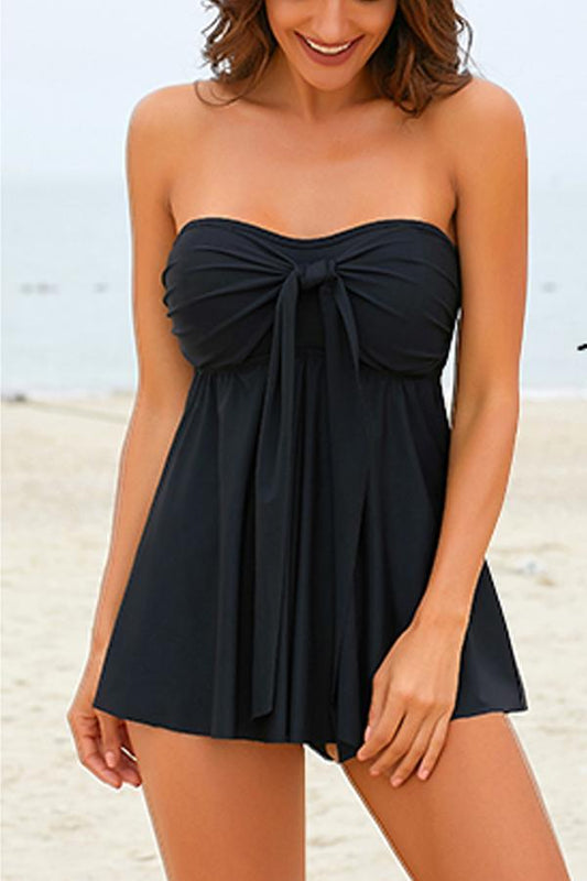 HALTER OR STRAPLESS BANDEAU TANKINI SET