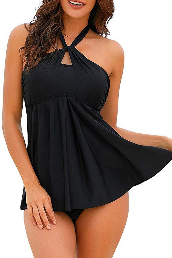 HALTER OR STRAPLESS BANDEAU TANKINI SET