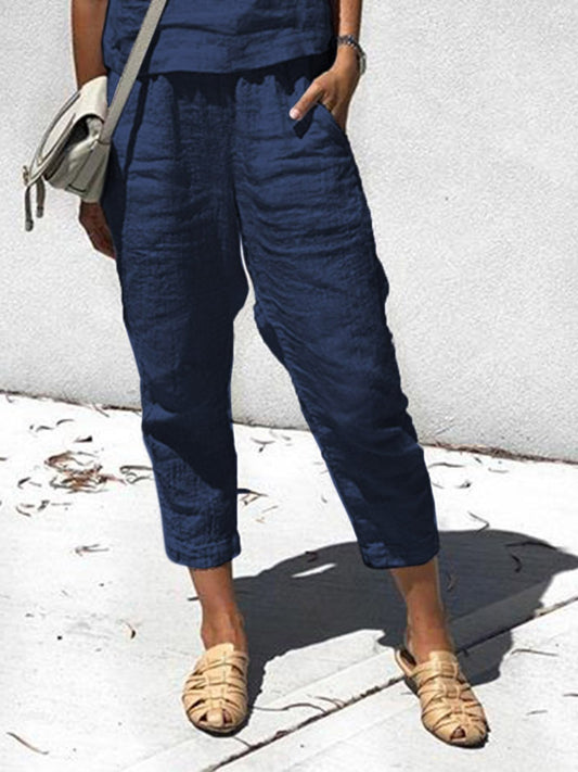 Bohemian Linen Casual Pants for Spring and Summer
