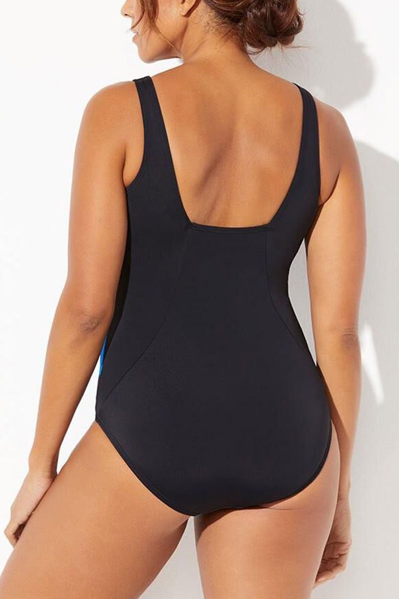 CHLORINE RESISTANT CROSSBACK ONE PIECE SWIMSUIT