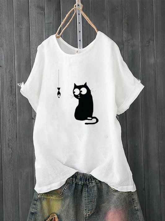 Cartoon Print Cute Short Sleeve Casual TShirt